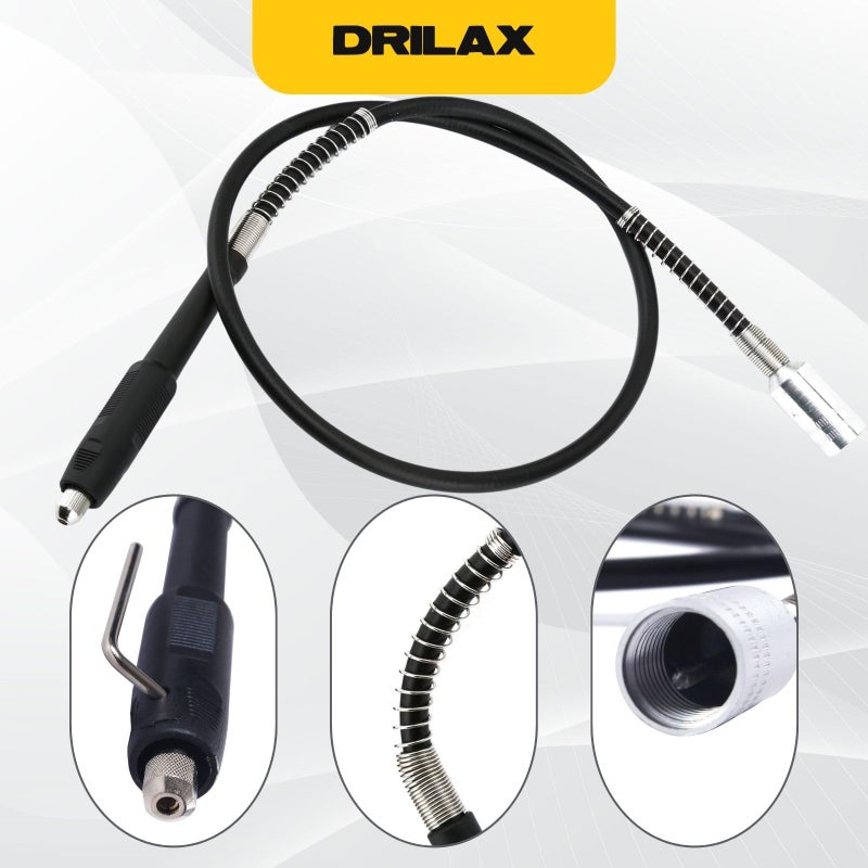 Drilax 42" Flex Shaft Rotary Tool Attachment â€“ Compatible with Dremel Flex Shaft Models 100, 200, 300, 3000, 4000, 4300, 8220, 8240, 8250, 8260 â€“ Precision Extension Shaft for Carving & Engraving - Image 3